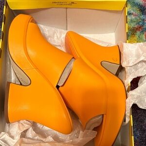 Sam Edelman Circus NY Orange Open-Toe Platform Sandals Patrice Creamsicle 8M